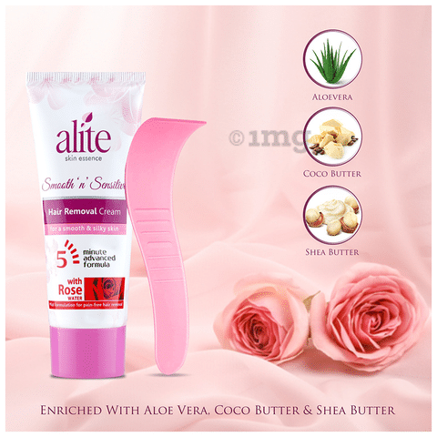 Alite Hair Removal Cream with Rose Water with Mild Formulation for Pain Free Hair Removal: Buy tube of 30 gm Cream at best price in India | 1mg Alite Hair Removal Cream with Rose Water with Mild Formulation for Pain Free Hair Removal: Buy tube of 30 gm Cream at best price in India | 1mg