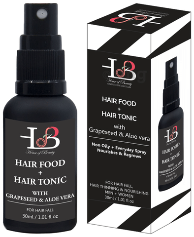 House of Beauty Hair Food + Hair Tonic with Grapeseed & Aloe Vera: Buy  bottle of 30 ml Liquid at best price in India | 1mg