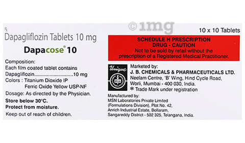 Dapacose 10 Tablet image