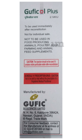 Guficol Plus 2MIU Injection image