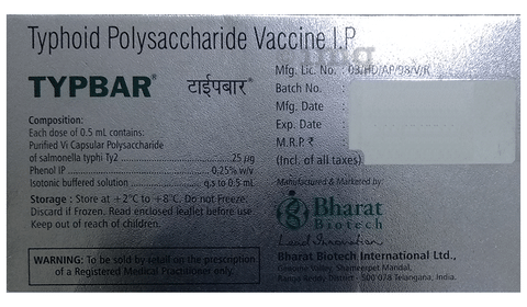 typhoid vaccine package insert