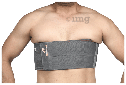 Pro Healthcare Chest Rib Elastic Belt Wrap Injury Grey: Buy box of 1.0 Unit  at best price in India