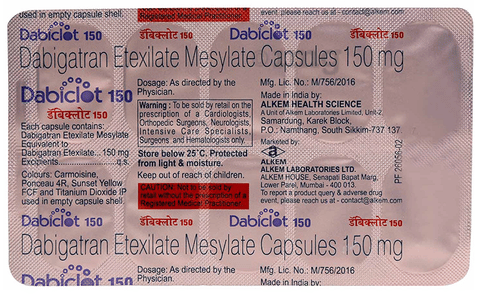 Dabiclot 150mg Capsule image