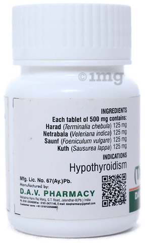 D.A.V. Hormocare (Thyrocare) Tablet image D.A.V. Hormocare (Thyrocare) Tablet image
