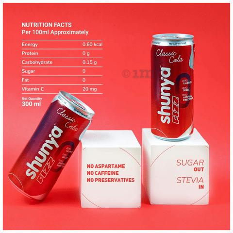 Shunya Fizz (300ml Each) Classic Cola: Buy combo pack of 6 ...