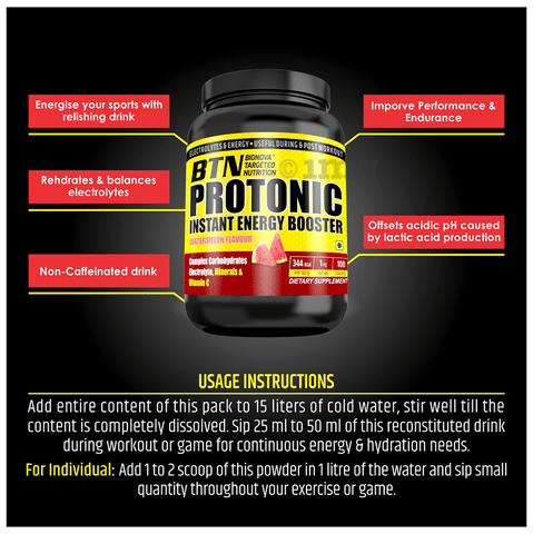 BTN Protonic Instant Energy Booster Watermelon: Buy jar of 1 ...
