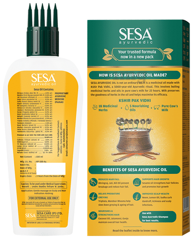 Sesa Ayurvedic Hair Oil: Buy bottle of 100 ml Oil at best price in India |  1mg