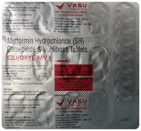 Cilvoryl MV 1 Tablet SR image Cilvoryl MV 1 Tablet SR image