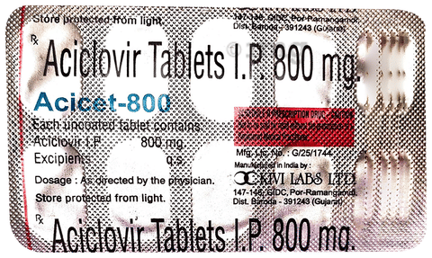 Acicet 800mg Tablet image