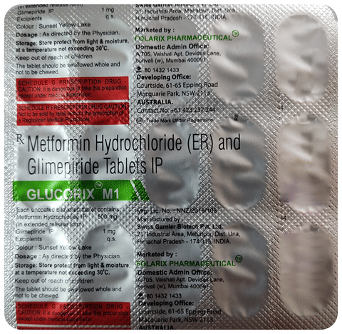 Glucorix M 1 Tablet ER image