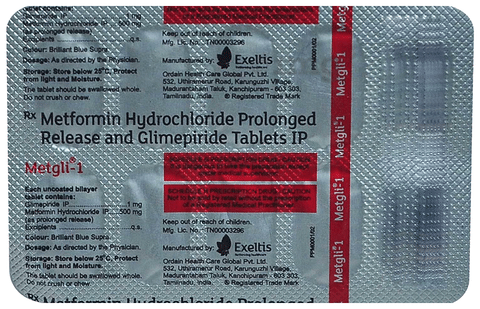 Metgli 1mg/500mg Tablet PR