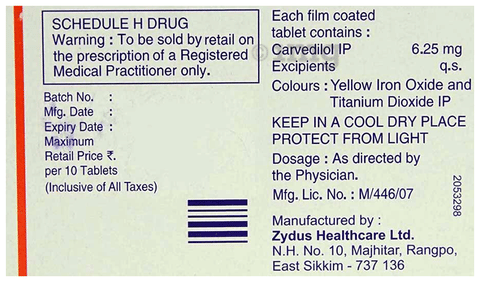 Carvil 6.25 Tablet image