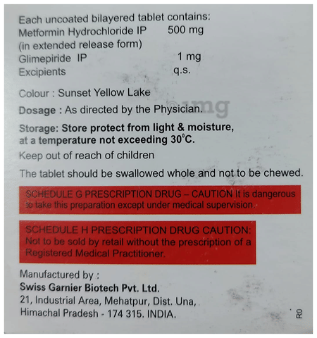 Glucorix M 1 Tablet ER image