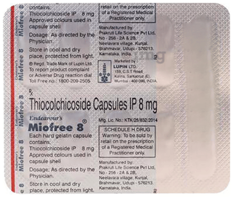 Miofree 8mg Capsule image