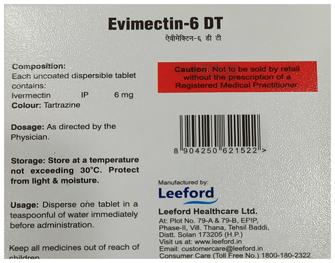 Evimectin 6 DT Tablet image Evimectin 6 DT Tablet image