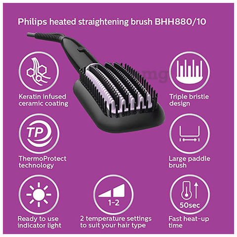 Philips BHH880/10 Hair Straightener Black: Buy box of 1 Unit at best price  in India | 1mg
