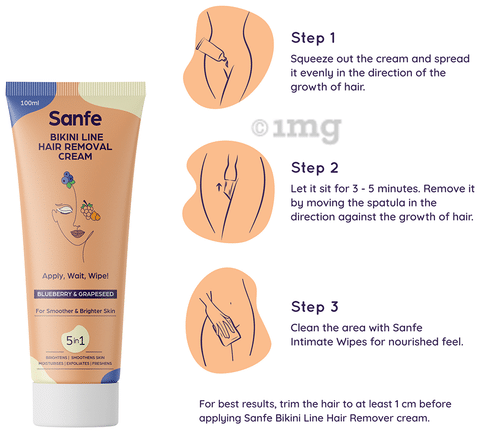 Sanfe Bikini Line Hair Removal Cream For Women with Dry  Flaky Skin   100gm with lotus milk and jasmine extracts  Smell and Pain Free Instant  Removal at home  JioMart