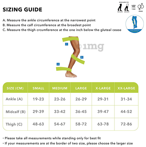 Sorgen Class II Classique Lycra Medical Compression Stockings for Varicose  Veins, Class 2 Thigh Length, Class II Compression Socks