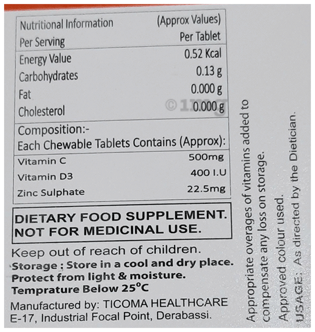 C Plus Chewable Tablet Orange image C Plus Chewable Tablet Orange image