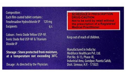 Histafree 120 Tablet image