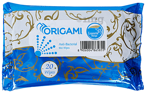 Origami Luxuria Range Anti Bacterial Wet Wipes Buy packet of 20.0
