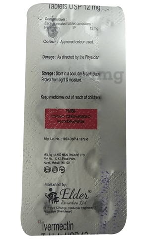 Elder Ivermectin 12mg Tablet image