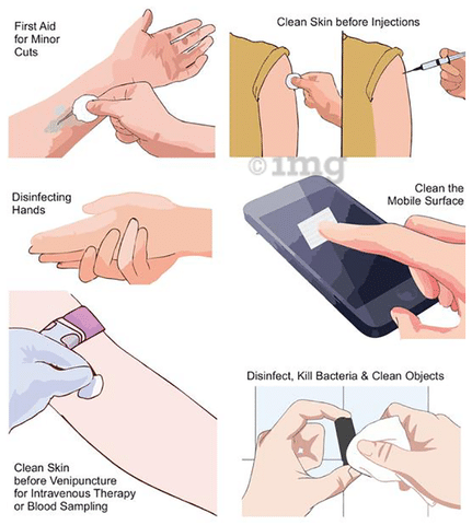 Alcohol cleaning swabs store