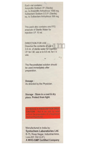 Ampi-S 1500mg Injection image