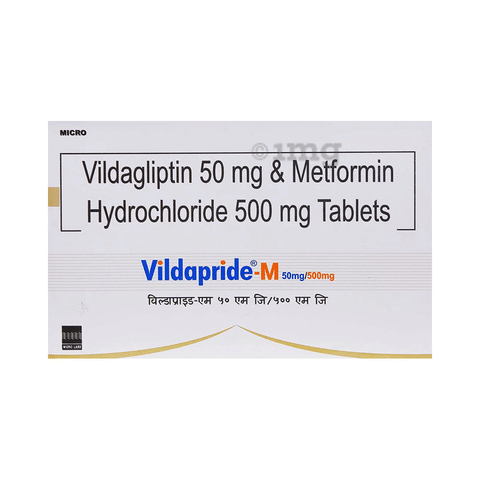 Vildapride M 500mg 50mg Tablet View Uses Side Effects Price And Substitutes 1mg