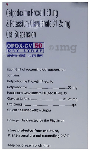 Opox CV 50mg/31.25mg Dry Syrup