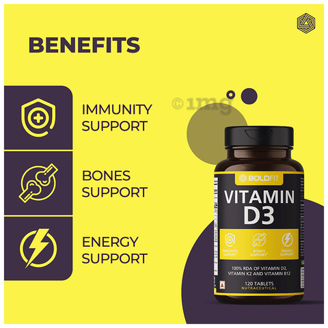 Boldfit Vitamin D3 Tablet image Boldfit Vitamin D3 Tablet image