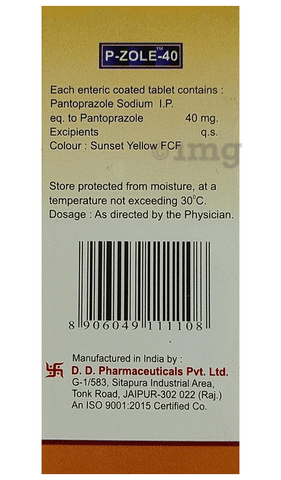 P Zole 40mg Tablet image P Zole 40mg Tablet image