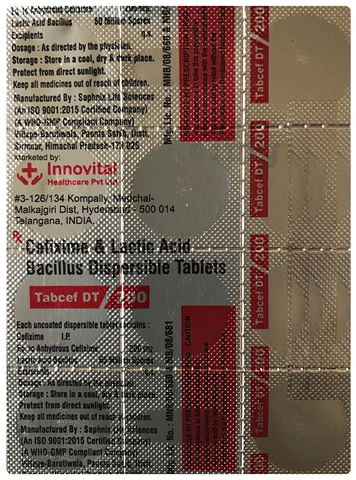 Tabcef DT 200 Tablet image Tabcef DT 200 Tablet image
