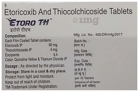 Etoro TH 60mg/4mg Tablet