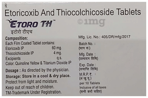 Etoro TH 60mg/4mg Tablet image Etoro TH 60mg/4mg Tablet image