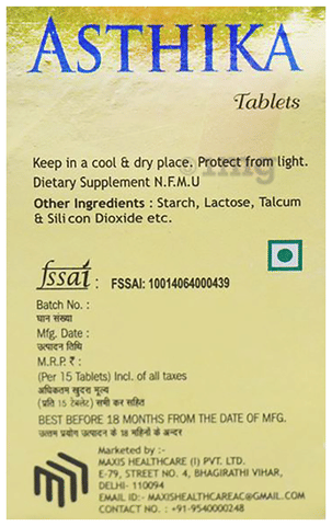 Asthika Tablet image