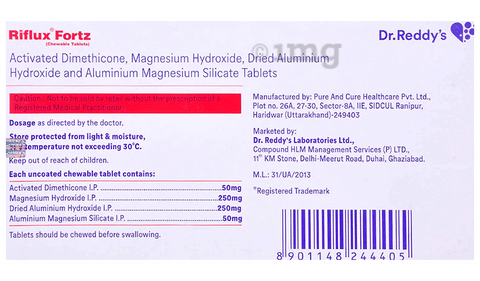 Riflux Fortz Chewable Tablet image