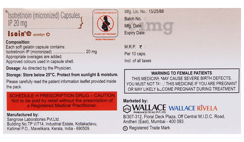 Isoin 20 Capsule image