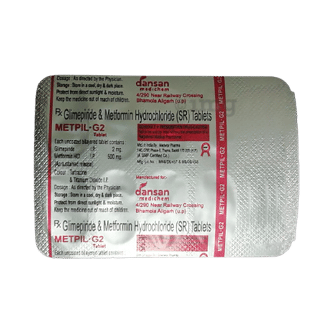 Metpil G2 Tablet SR: View Uses, Side Effects, Price and ...