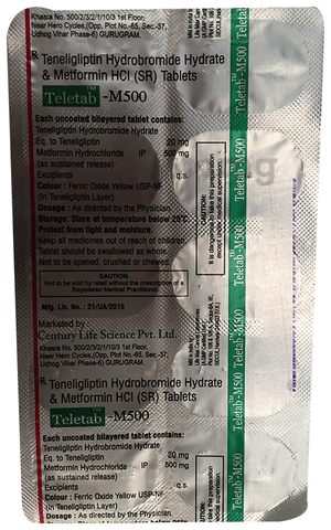 Teletab-M 500 Tablet SR image