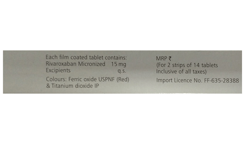 Xarelto 15mg Tablet image