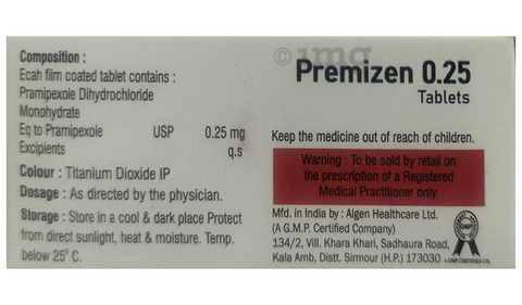 Premizen 0.25 Tablet image