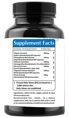 GHC Herbals Testo Xplode Testosterone Booster Veg Capsules ...