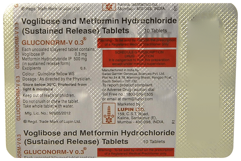 Gluconorm-V 0.3 Tablet SR