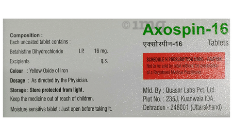 Axospin 16 Tablet image