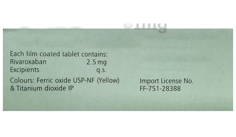 Xarelto 2.5mg Tablet image