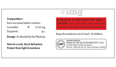 Carvix 3.125 Tablet image