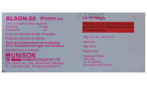 Blson 20mg Tablet image