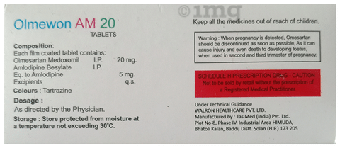 Olmewon AM 20 Tablet