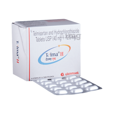 Telma H 40 Mg at Rs 188/box  Telmisartan Antihypertensive Drug in